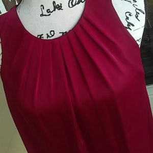 Express Red Silky Tunic